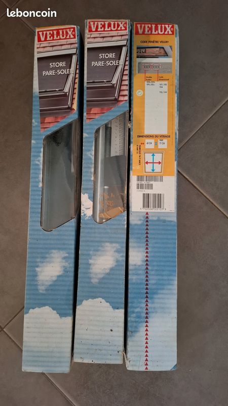 Lot de 3 Stores velux pare soleil extérieurs(manuel) (image 1)
