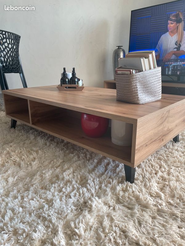 Table basse effet chêne (image 2)