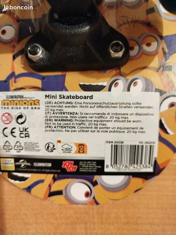 Mini Skateboard Minions 3 (2026) – Planche En Bois De 43 Cm – Pour Enfants, Débutants Et Fans Des Minions