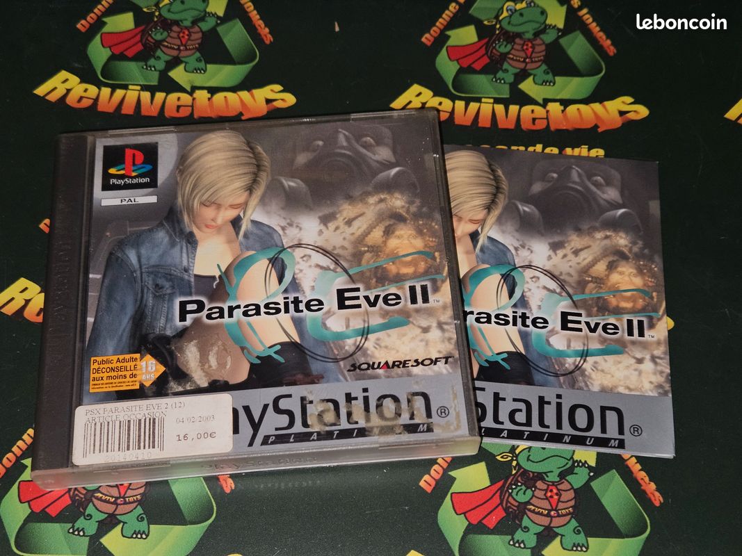 jeux ps1 parasite eve II dispo sur ref 601