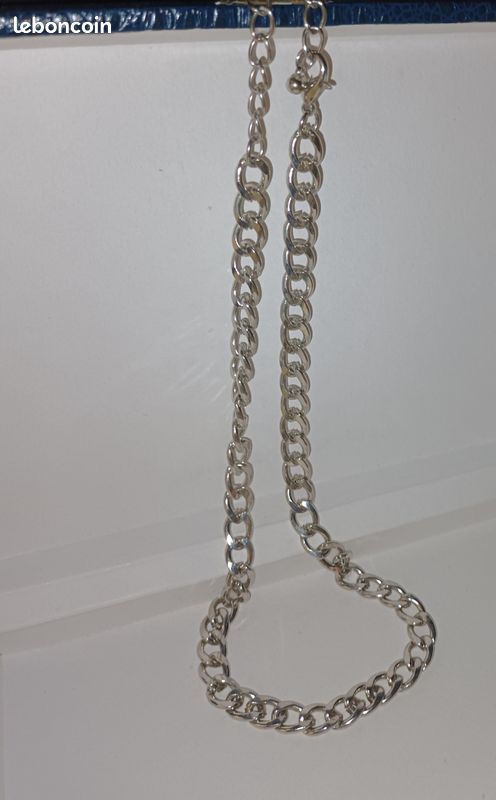 Collier Argenté Maille Gourmette pour Femme Montres Bijoux