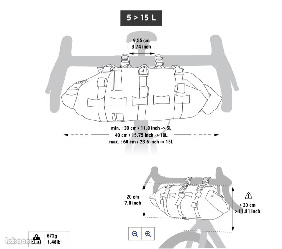 Harnais pour Sacoche de Guidon Riverside Bikepacking Équipements