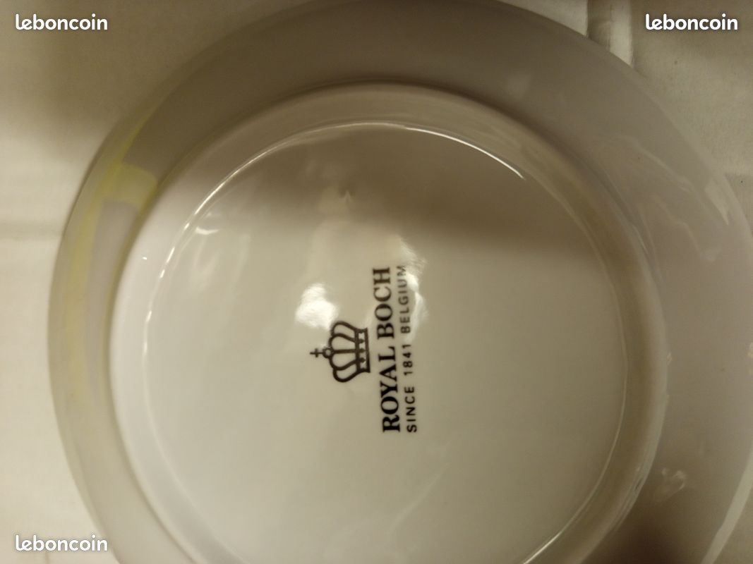 Lot de 12 ASSIETTES vintage royale boch NEUVES porcelaine (image 3)