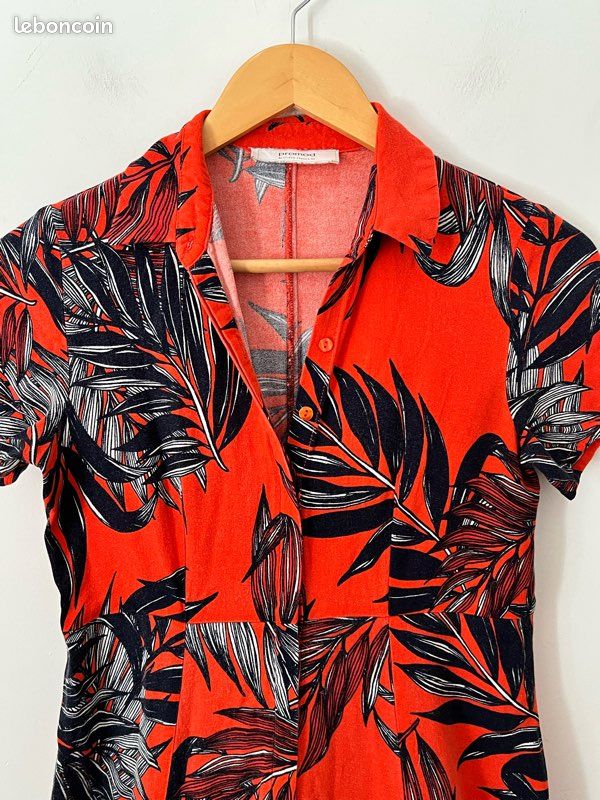 Robe chemisier rétro 🌴 Promod (image 13)