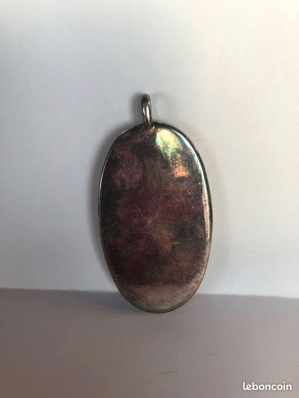 Joli pendentif vintage inclusion et argent (image 4)