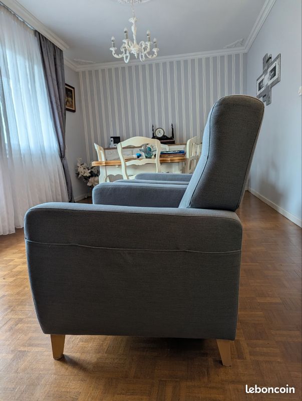 Fauteuils tissu gris (image 4)