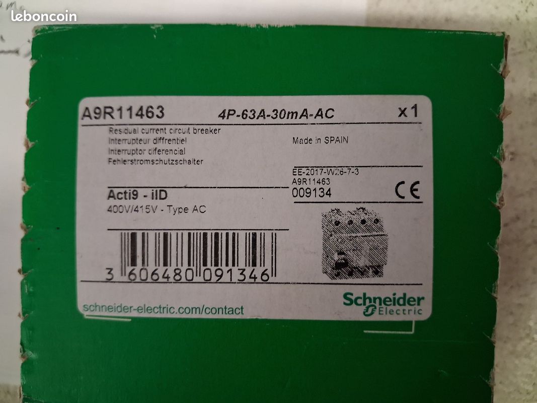 Schneider Interrupteur différentiel Acti9 ID. NEUF (image 3)