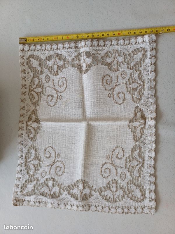 Lot 9 serviettes anciennes coton (image 3)