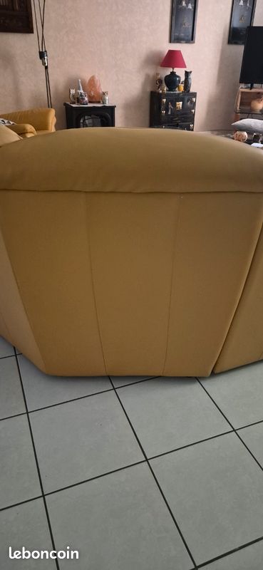 Canapé angle et fauteuil cuir veritable (image 11)