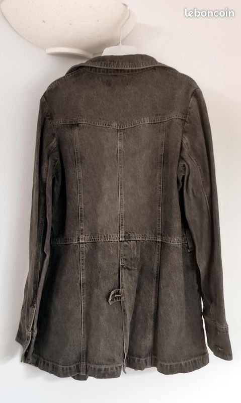 Veste longue en Jean grise ARMORJEANS taille L (image 3)