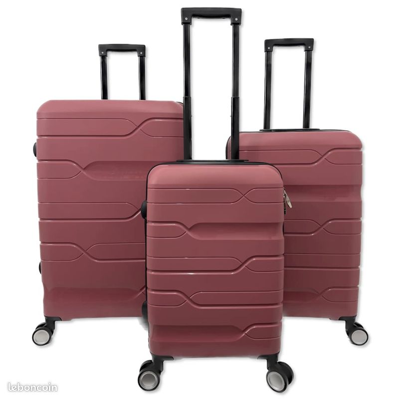 Ensemble de 3 valises résistantes en polypropylène 👜💼✈️ (100 caractères) (image 2)