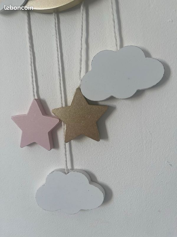 Decoration murale bébé fille atmosphera lune etoile (image 6)