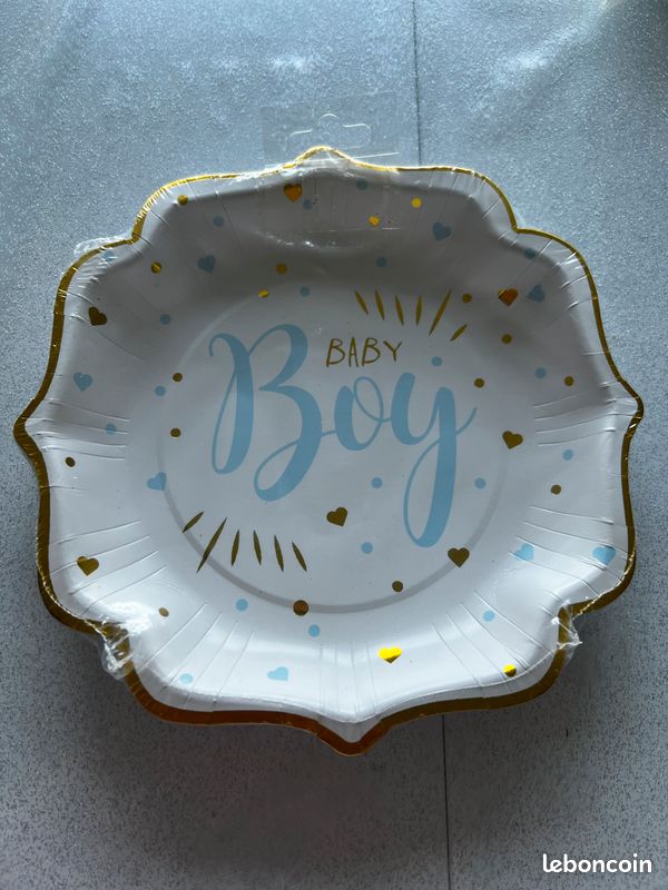 Assiette en carton baby boy (image 1)