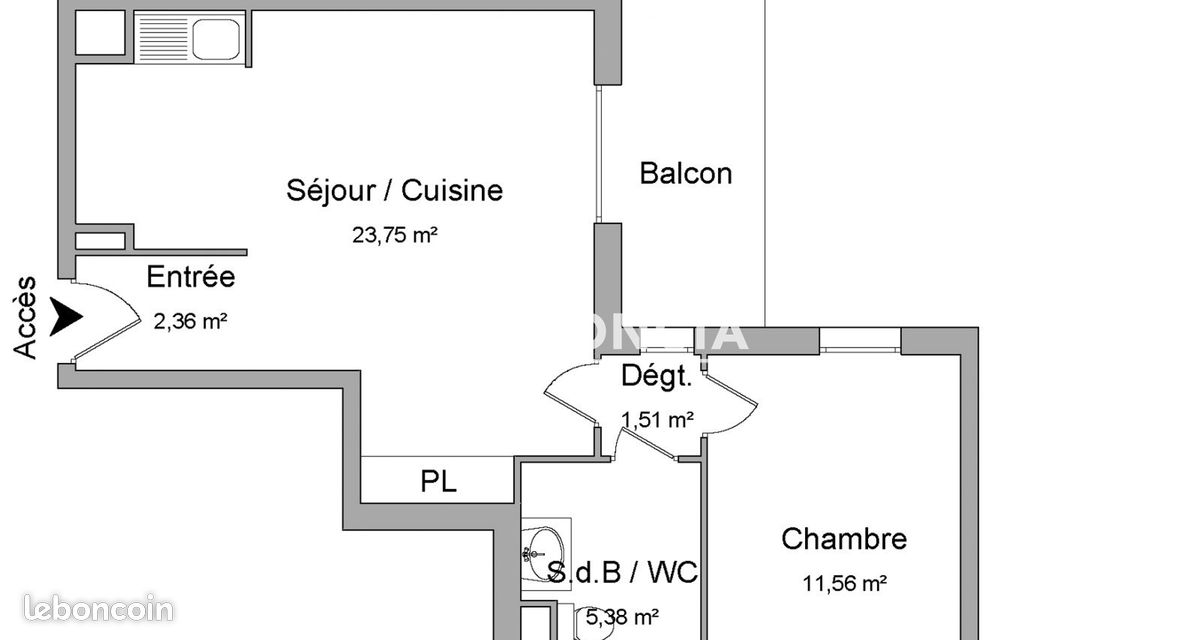 Appartement 2 pièces 45 m² · à Châtillon · 45 m² · 1 071 €/mois