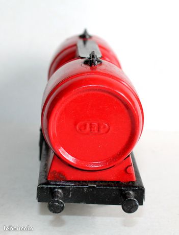 Train JEP O Bi-Foudre Réf.4680 - Acier Embouti Rouge - France 1950-60 - Neuf