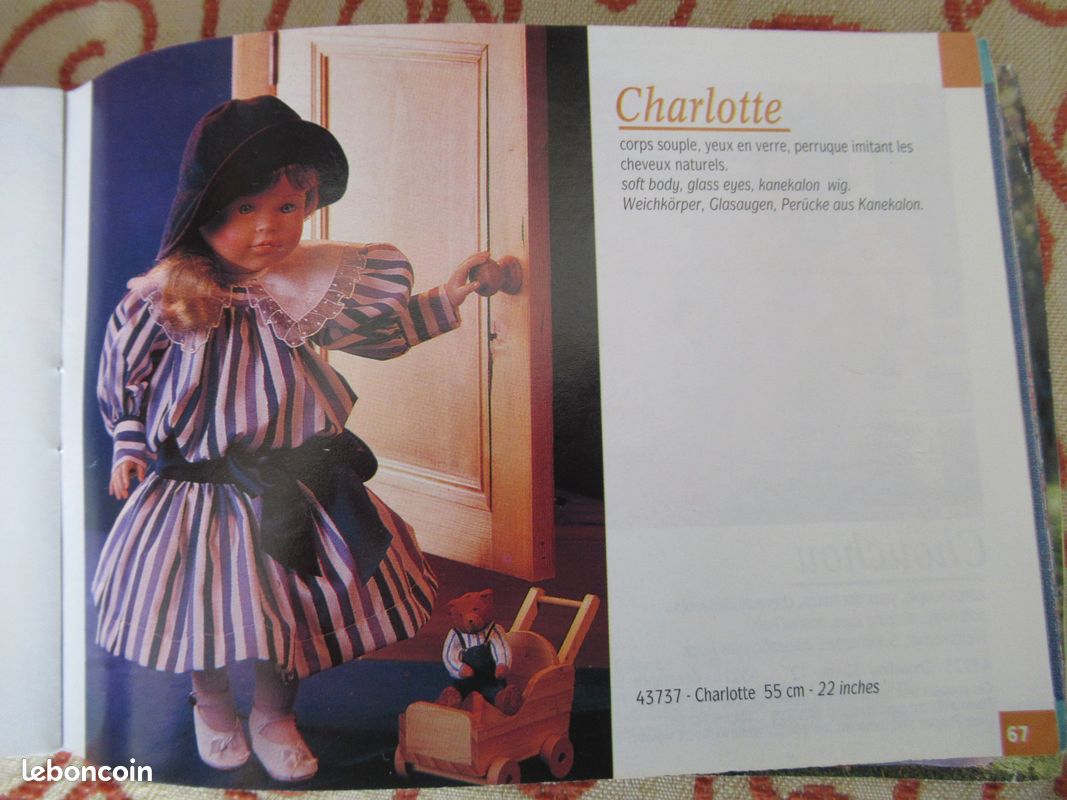 Grande Poupée Corolle Collection Réfabert - 55 Cm - Claudia - Numérotée Et Signée