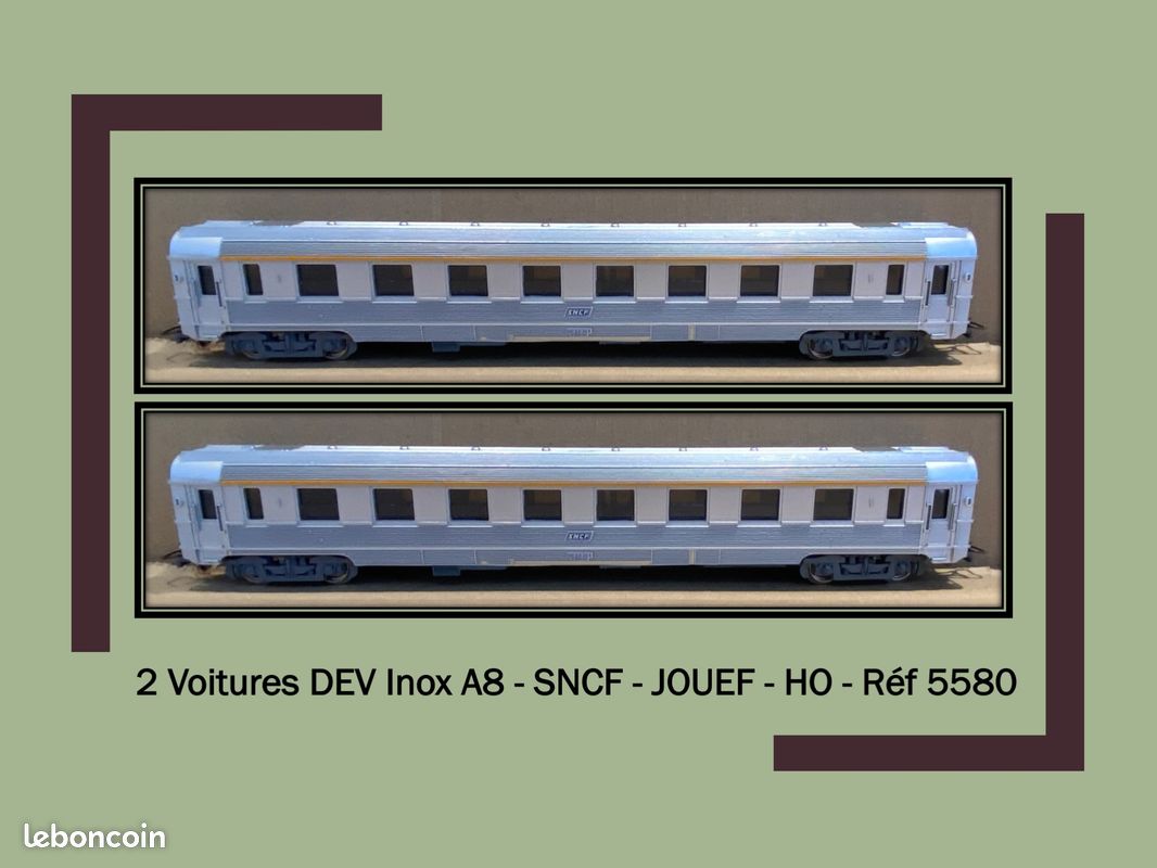 Neuf Jouef DEV Inox longue 2ième classe B10 époque 3