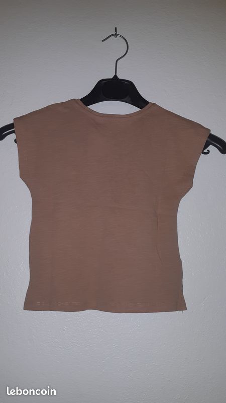 Tee-shirt imprimé marron 100% coton_enfant fille (image 2)