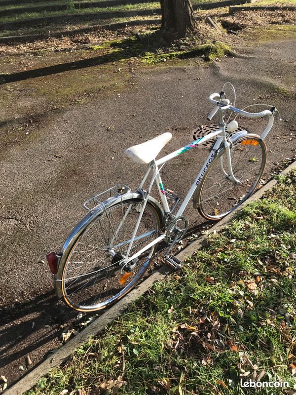 Fourche Vélo Vintage Peugeot – Acier Blanc – Pour Roue 700 – Ville – Fabriquée En France
