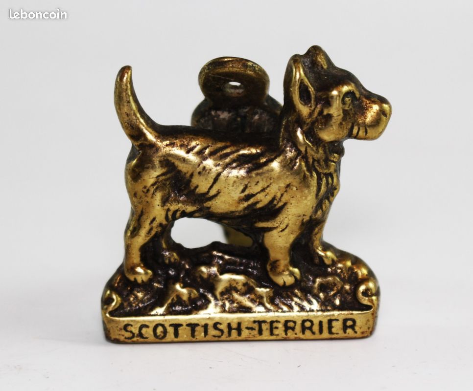 Heurtoir de porte chiens en bronze ou laiton doré (image 4)
