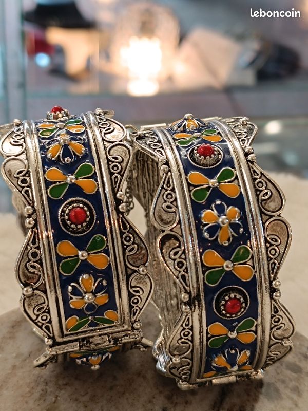 Paire de bracelet berbère imitation bijoux kabyle (image 3)