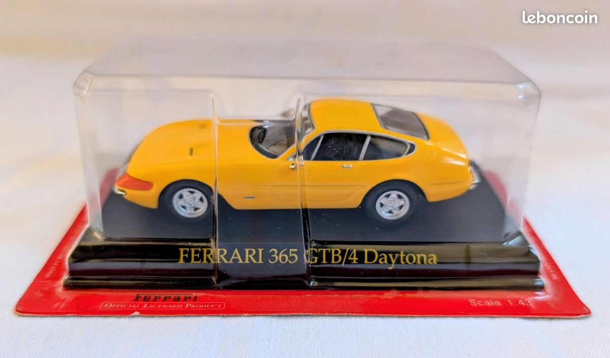 Ferrari 365 GTB/4 Daytona Majorette 1/24 - Modèle Réduit En Zamak - Occasion Très Bon État Sans Boîte