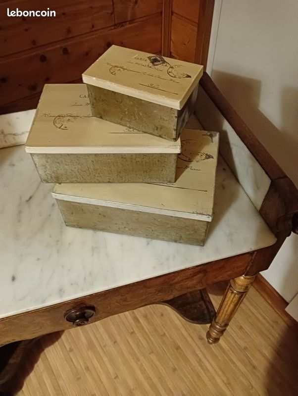 Lot de 3 boîtes métal déco et/ou rangement (image 4)