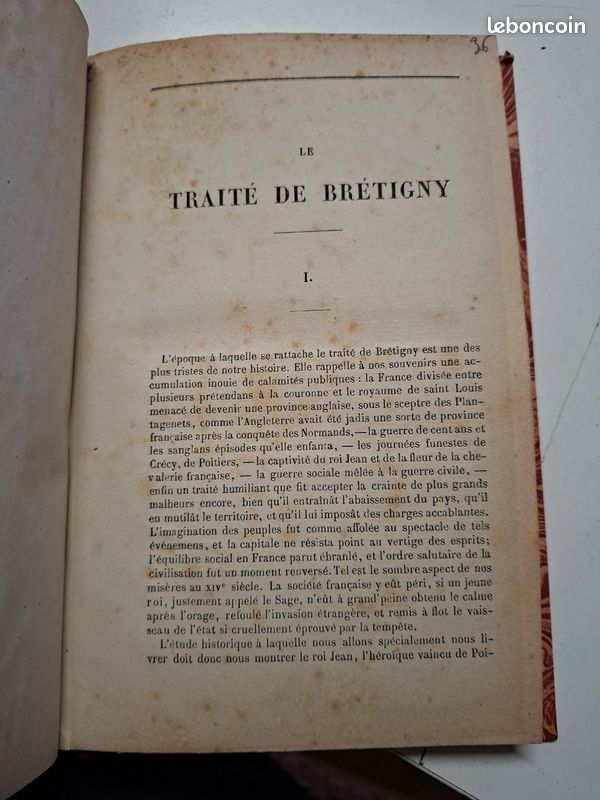 178H: Le Traite de Bretigny histoire medievale extrait Revue des Deux Mondes (image 1)