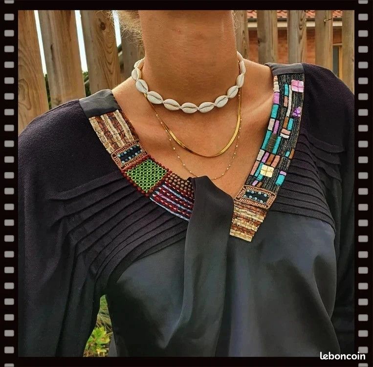Blouse Noire Taille 38 - Coupe Ceinturée, Occasion En Très Bon état