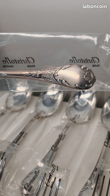 Lot De 6 Fourchettes De Table Christofle Marly - Argent Plaqué, France - Dont 1 Neuve Emballée