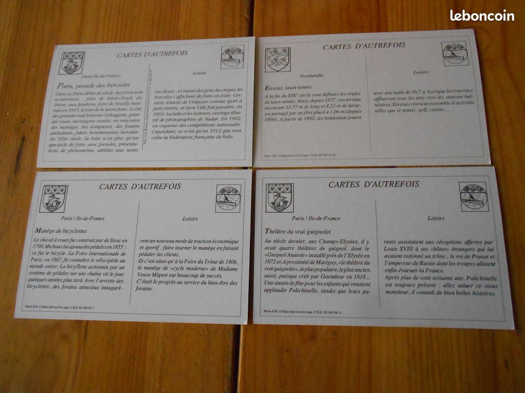 Lot de 8 cartes postales : Loisirs (Lot A) (image 4)