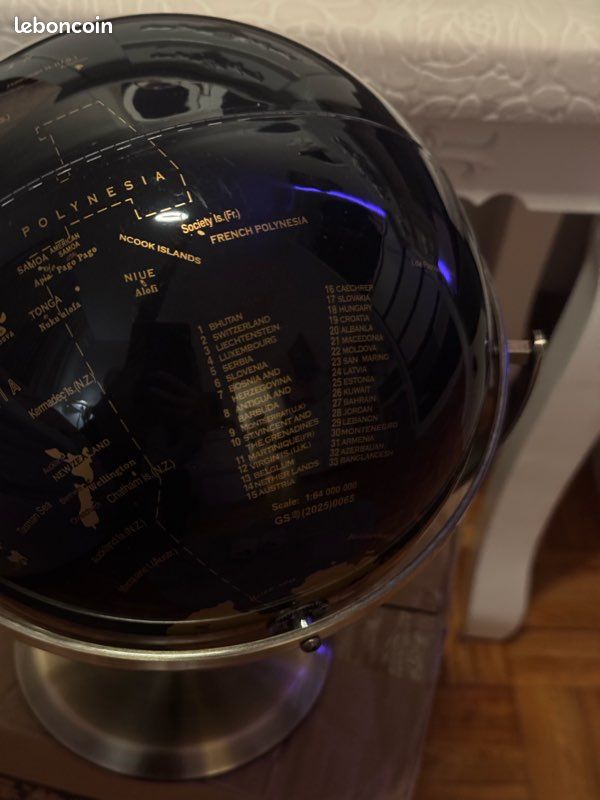 Globe terrestre maison du monde noir dorée (image 2)