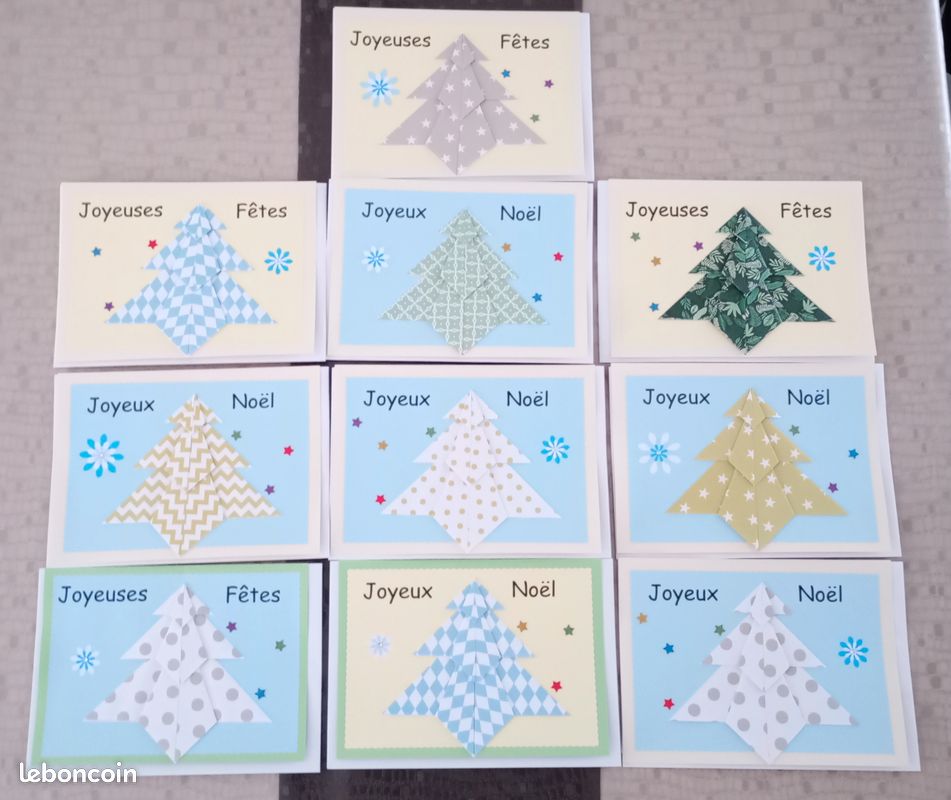 Carte de voeux joyeux noël flocons rouge métallisé fait main - Un grand marché