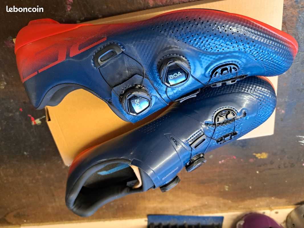 Chaussures De Cyclisme Kescoo Peloton - Homme 42 - Noir/Bleu - Compatibles Peloton