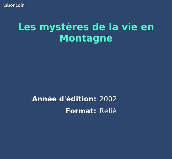Les mystères de la vie en Montagne (image 2)
