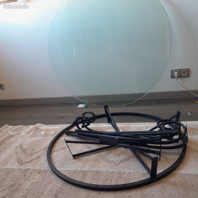 Table en verre ronde (image 3)
