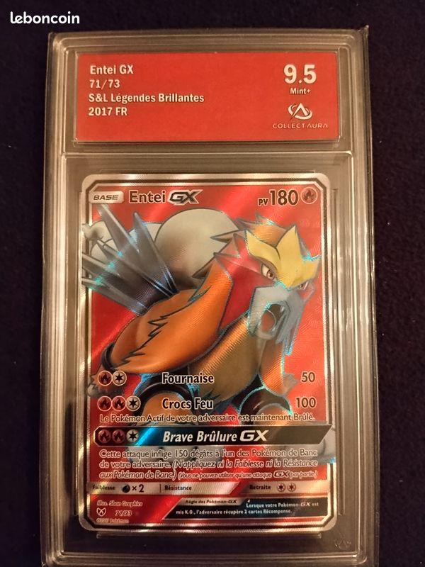 Carte Pokémon Entei GX 71/73 FR Collect Aura 9.5 (image 1)