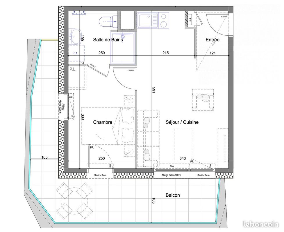 Appartement 2 pièces 34 m² · à Thonon-les-Bains · 34 m² · 201 000 €