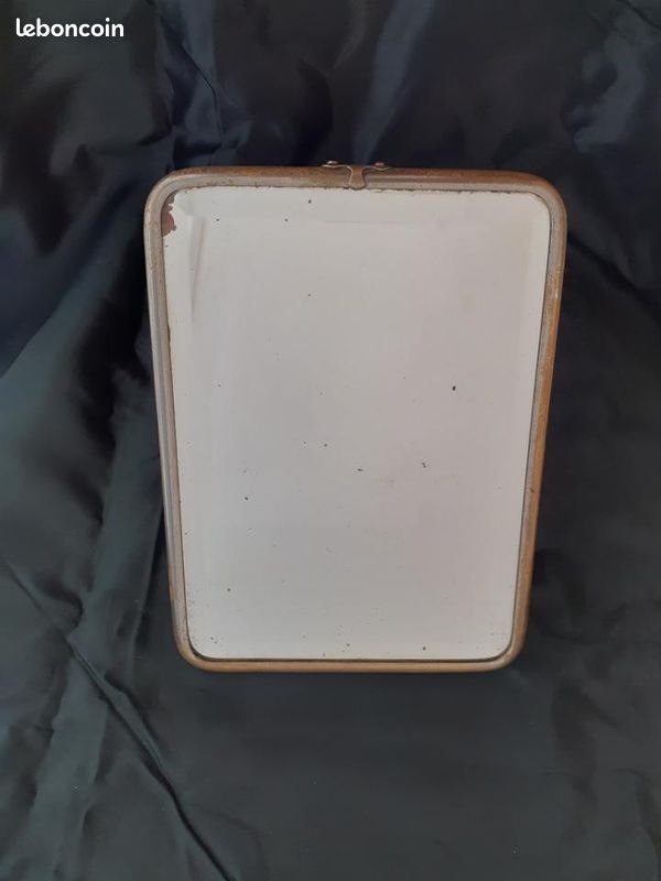 Petit miroir de barbier ancien (image 1)