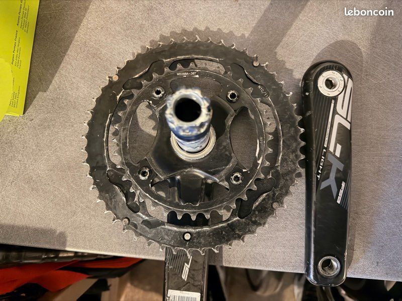 Pédalier FSA SLK Carbone 52/36T 110 BCD 9/10V – Manivelles 170mm – Vélo Course