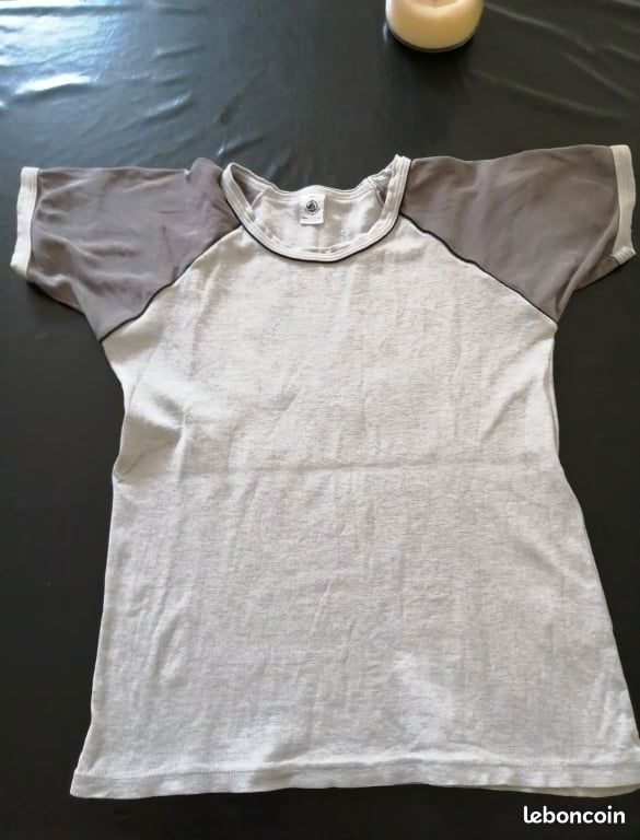 Tee shirt 12 ans petit bateau gris (image 1)
