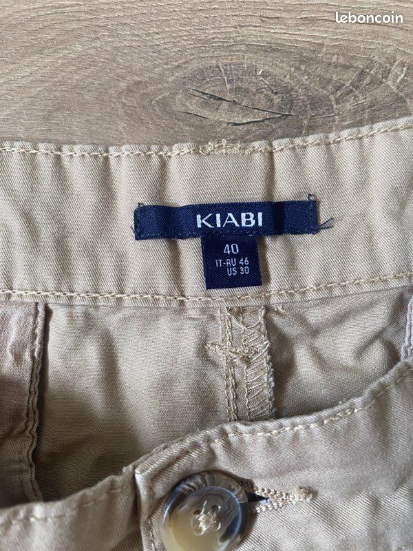 Bermuda chino uni en twill - Beige - 40 - Homme (image 3)
