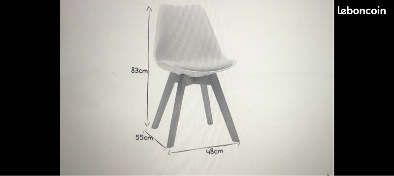 Table à manger extensible Miliboo LEENA + chaises scandinaves (image 4)