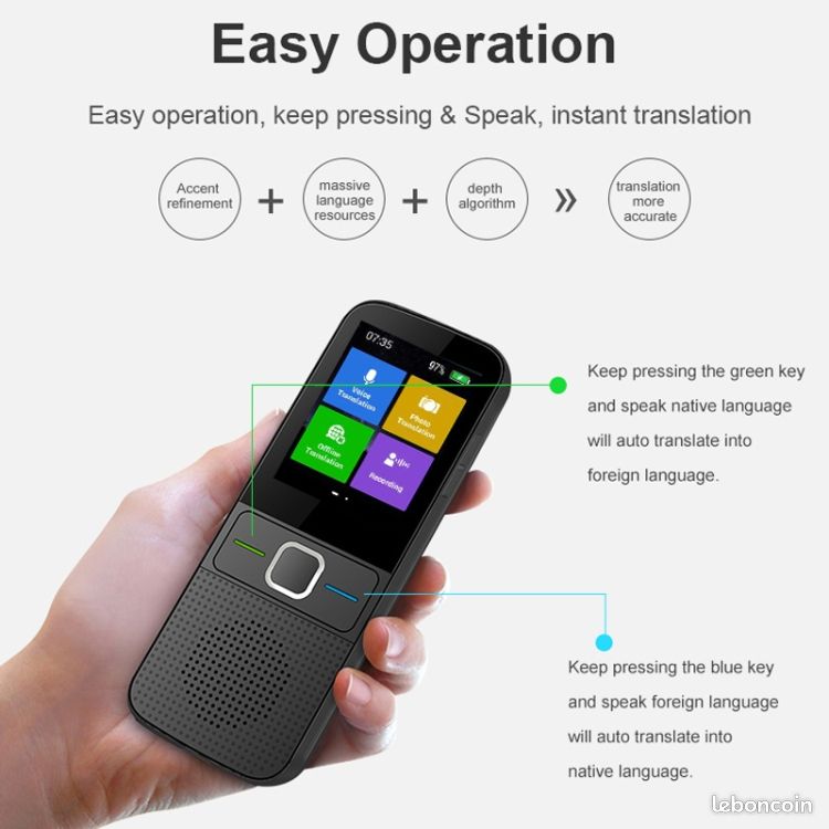 Dispositif de traduction M9, 137 langues, traducteur Intelligent, enregistrement vocal en temps réel, Machine de traduction de texte, prend en charge 16 hors ligne  44