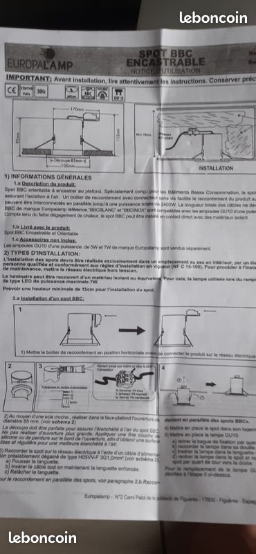 Spots leed orientable inox brosse (image 1)