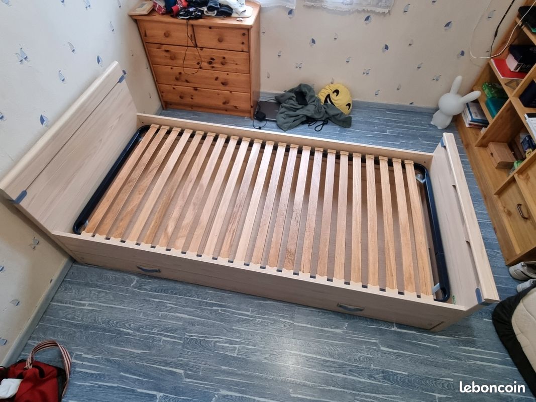 Lit 90x190 + sommier (image 5)