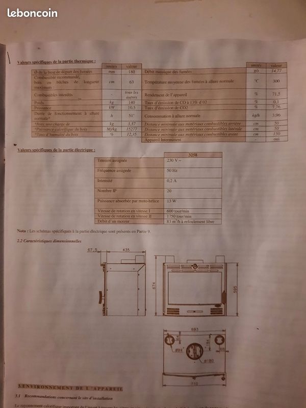 Insert bois godin référence 3258. 10,5KW (image 8)