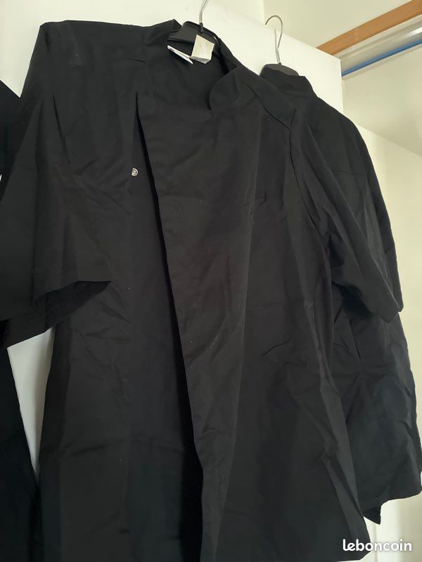 Veste de cuisine PBV noire (image 2)