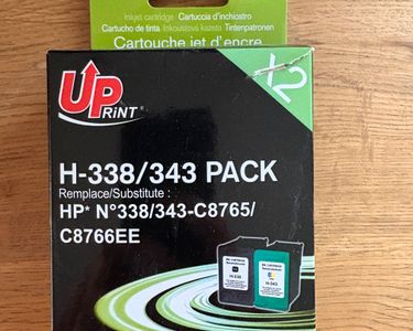 Lot De Cartouches D'Encre Compatibles HP 338 XL & 343 XL - Pour OfficeJet, DeskJet - 4 Couleurs - Neuf
