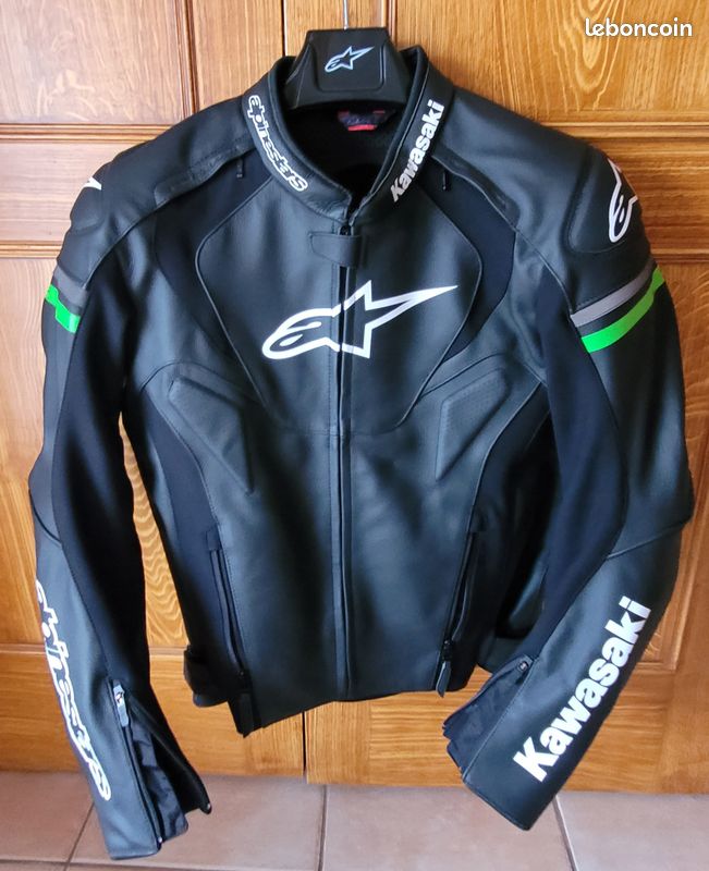 Kawasaki Blouson Cuir Alpinestars Kawasaki Motorcycle Veste Cuir